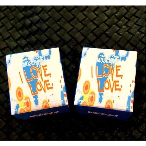 MOSCHINO - NWT - Two Mini Bottles of "Cheap & Chic I Love Love" Eau de Toilette - Picture 3 of 13